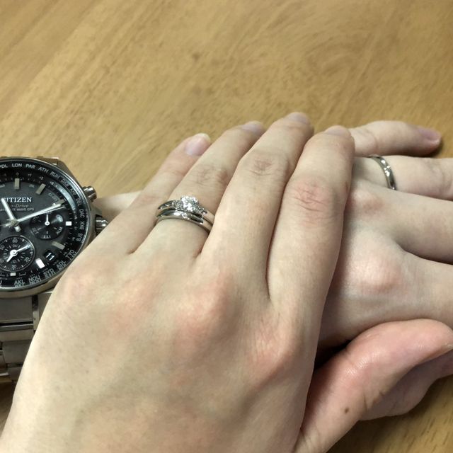 【１／ｆ エフブンノイチの口コミ】 他のお店では全く見たことがないデザインだったのが決め手でした。ダイヤ…