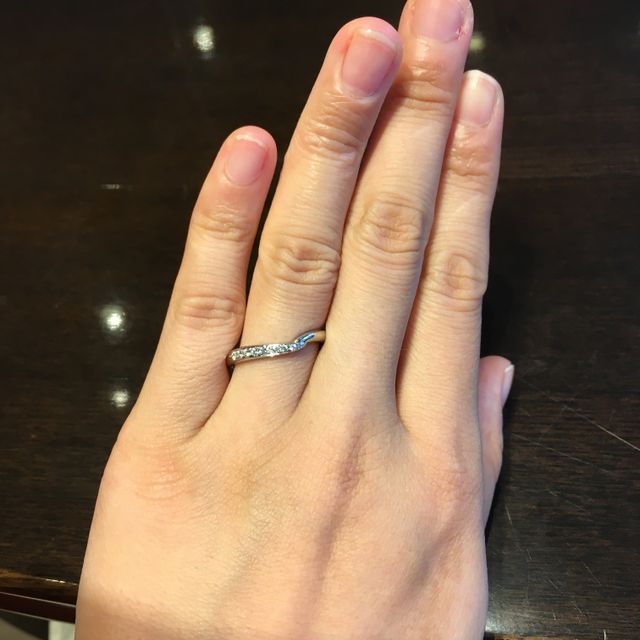 【ケイウノ ブライダル(K.UNO BRIDAL)の口コミ】 指輪のつけ心地がよかったです。
指輪はプラチナ、ウェーブ、ダイヤモンド…
