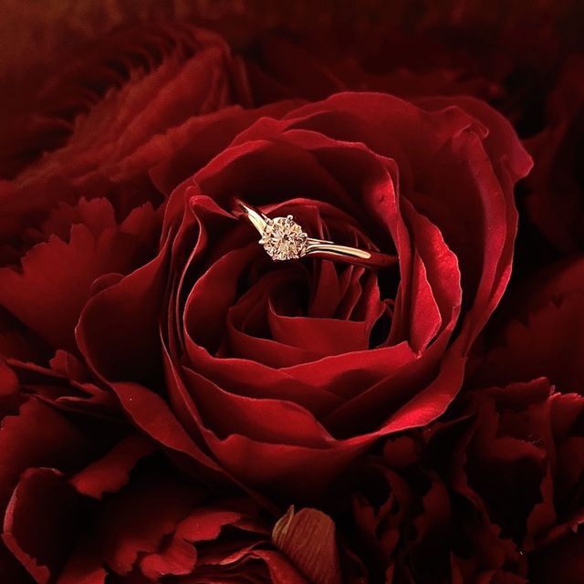 【銀座ダイヤモンドシライシの口コミ】 プロポーズは先にしていただいており、「婚約指輪は好きなの選んでね」と…