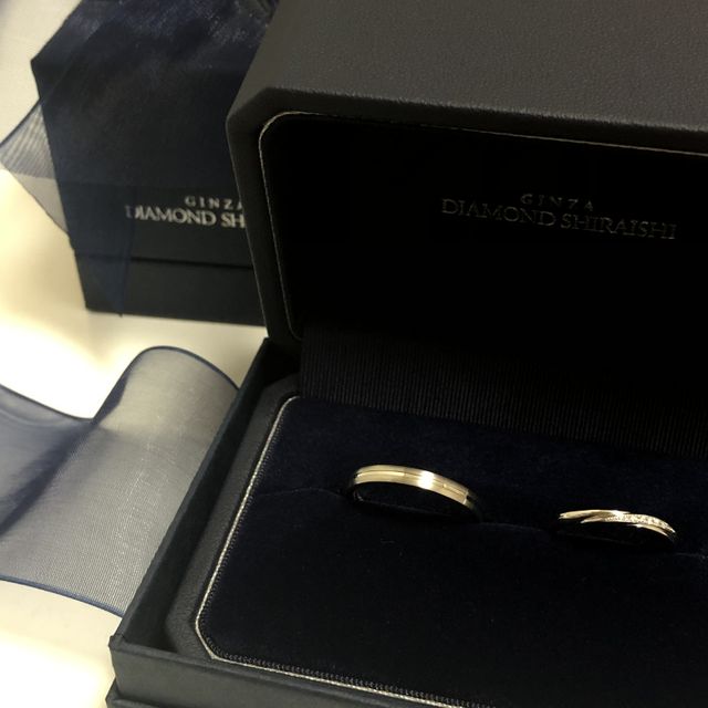 【銀座ダイヤモンドシライシの口コミ】 銀座ダイアモンドシライシさんのダイヤは本当に綺麗で婚約指輪でその輝き…