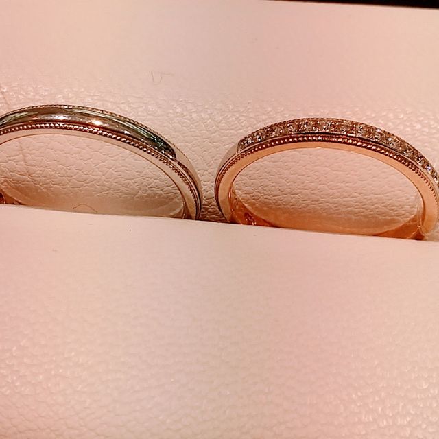 【GALA JEWELRY(ガラジュエリー)の口コミ】 ハーフエタニティ希望の私とミル打ちを気に入った彼の希望がミックスされ…