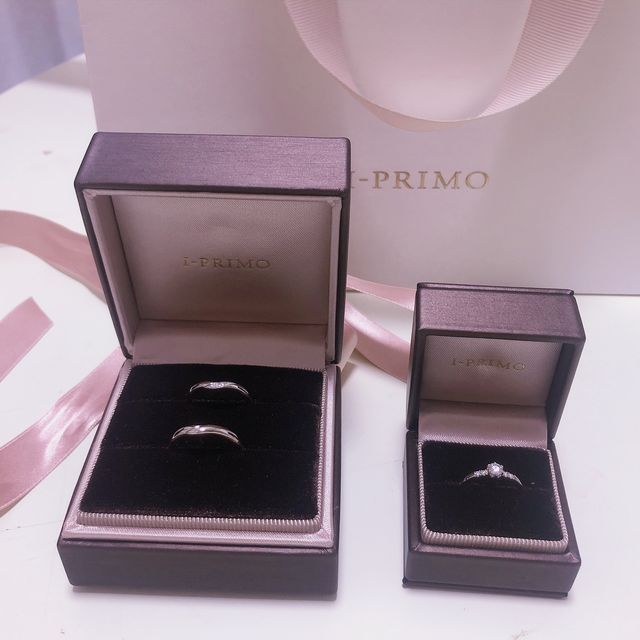 【アイプリモ(I-PRIMO)の口コミ】 シンプル且つつけていて違和感を感じない、でもダイヤの存在感はしっかり…
