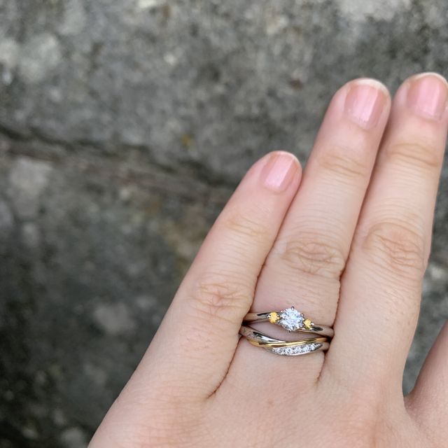 【ケイウノ ブライダル(K.UNO BRIDAL)の口コミ】 デザイナー さんと話ながら納得のいく指輪にしてもらいました。大好きなデ…