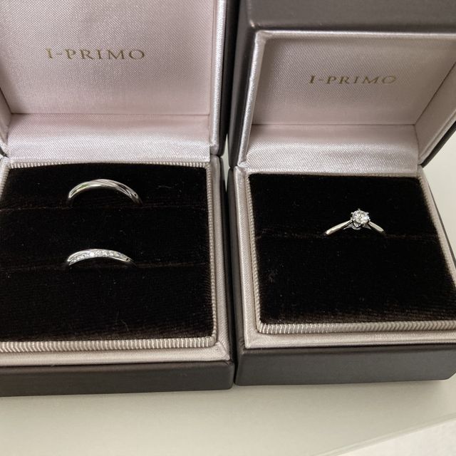 【アイプリモ(I-PRIMO)の口コミ】 ストレートリングにしたかった為、店舗にて色々聞きながら決めていたとこ…