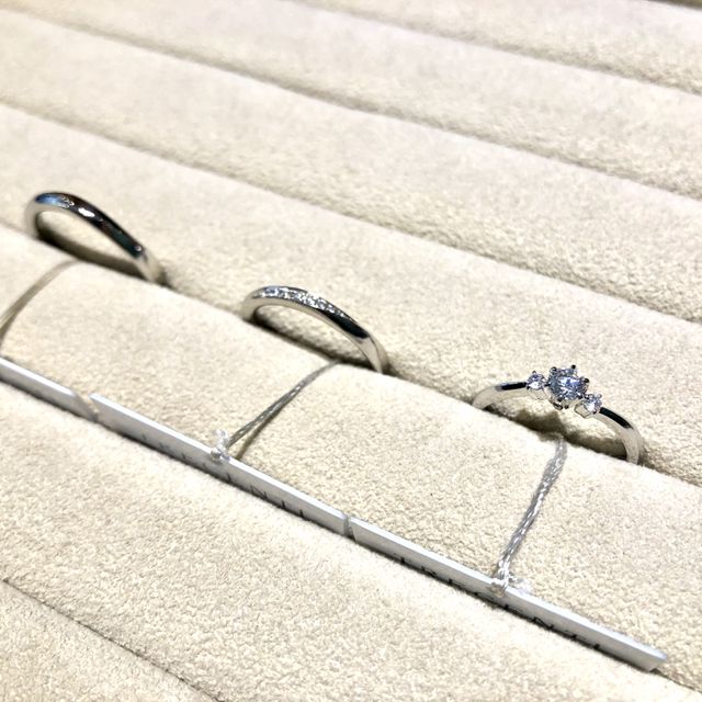 【TRECENTI(トレセンテ)の口コミ】 マリッジリング、エンゲージリングともにシンプルで細身の洗練されたデザ…