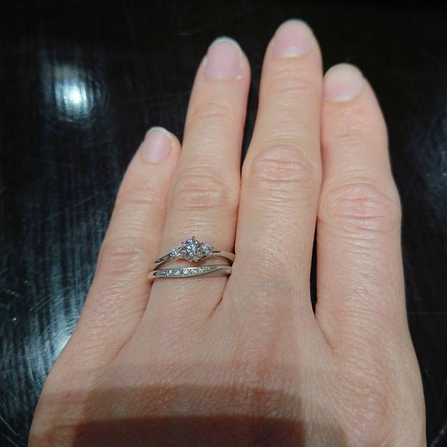 【ケイウノ ブライダル(K.UNO BRIDAL)の口コミ】 既製品の指輪から好きなデザインを選び、それを元に話をして、オリジナル…