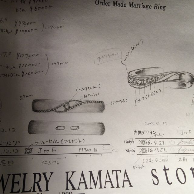 【JEWELRY  KAMATA(ジュエリーかまた)の口コミ】 可愛い！付け心地！憧れの重ね付け！ダイヤがベリーストロングブルーだっ…