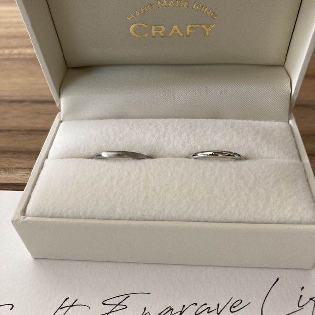 【CRAFY(クラフィ)の口コミ】 指輪のデザインはシンプル。ブランドに興味がなかったので手作りにして二…