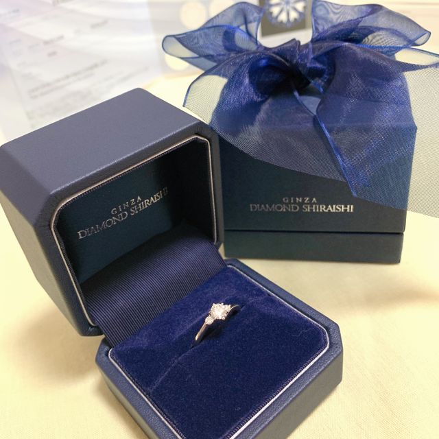 【銀座ダイヤモンドシライシの口コミ】 私のゴツッとした手を、少しでも柔らかく見せてくれるデザインに惹かれま…