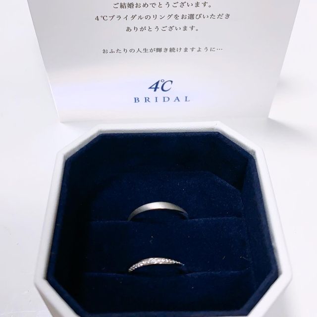 【4℃ BRIDAL(ヨンドシーブライダル)の口コミ】 彼が誕生日にプレゼントしてくれたネックレスが4℃だったのもあり、他店で…