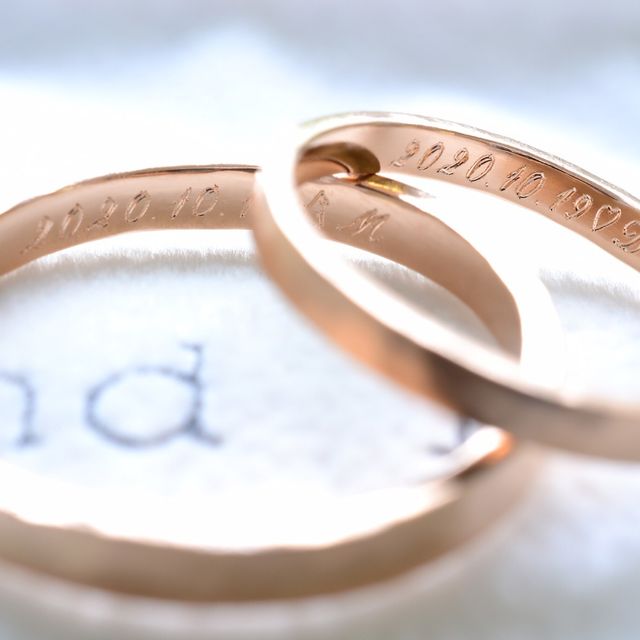 【湘南彫金工房 andfuseの口コミ】 素材は二人ともピンクゴールドがいいと思っていたのですぐに決まりました…