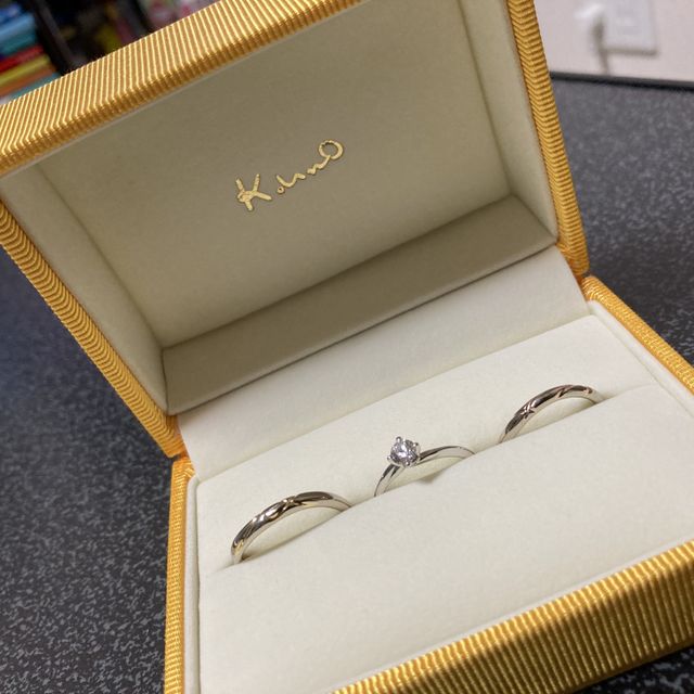 【ケイウノ ブライダル(K.UNO BRIDAL)の口コミ】 最初は他の店舗で既製品のデザインを見ていましたがやはり一生物なのでオ…