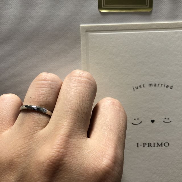 【アイプリモ(I-PRIMO)の口コミ】 指輪選びの条件として、①仕事柄派手な指輪は出来ないためシンプルなデザイ…