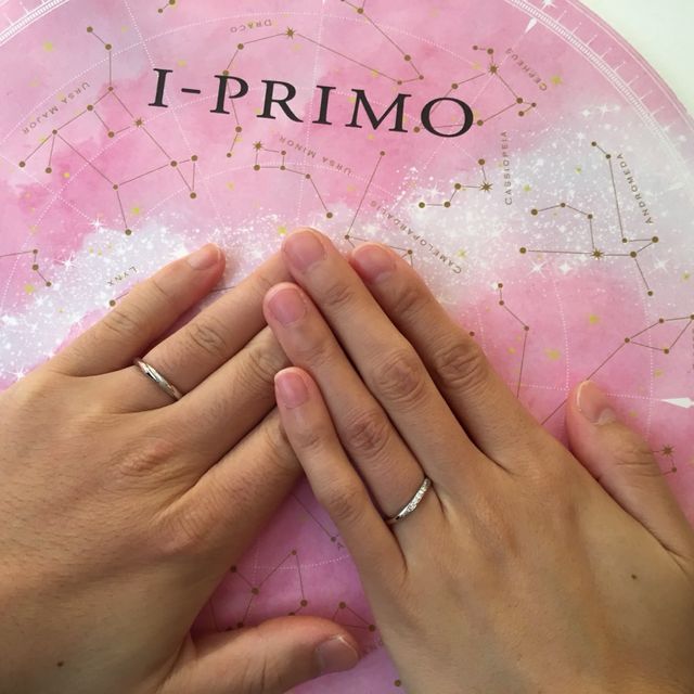 【アイプリモ(I-PRIMO)の口コミ】 婚約者がとてもデザインを気に入り、男性のデザインも気に入ったことから…