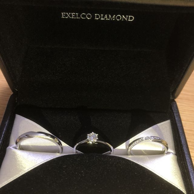 【エクセルコダイヤモンド(EXELCO DIAMOND)の口コミ】 派手すぎず、普段つけてても違和感のないデザインを選びました。着け心地…