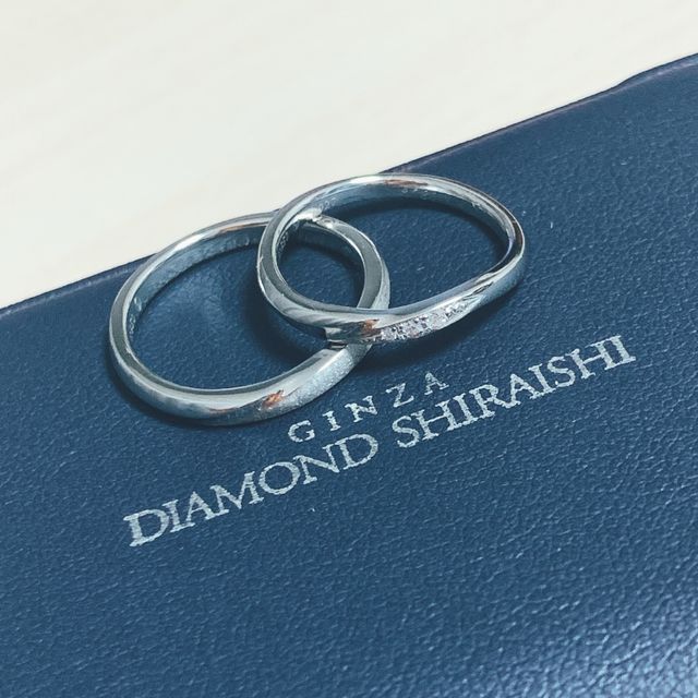 【銀座ダイヤモンドシライシの口コミ】 インターネットで気になっていた指輪で、実物を二人で見て一目惚れし決め…