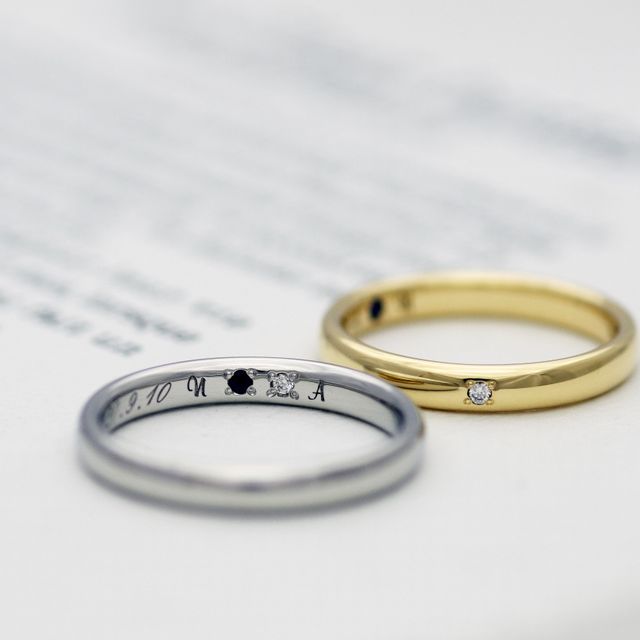 【atelier CraM(アトリエ クラム)の口コミ】 プラチナとゴールドで色をすごく悩みました。実際に試着ではめてみたら、…