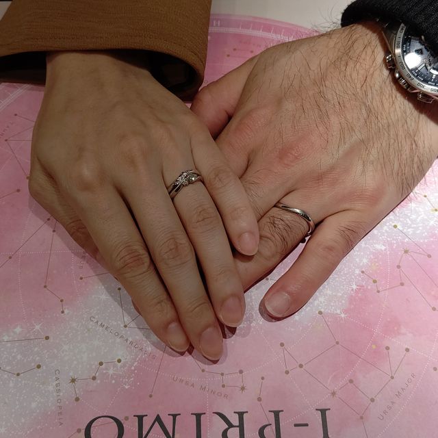 【アイプリモ(I-PRIMO)の口コミ】 先に結婚指輪を選びました。その際スタッフさんが指輪のコンセプトを説明…