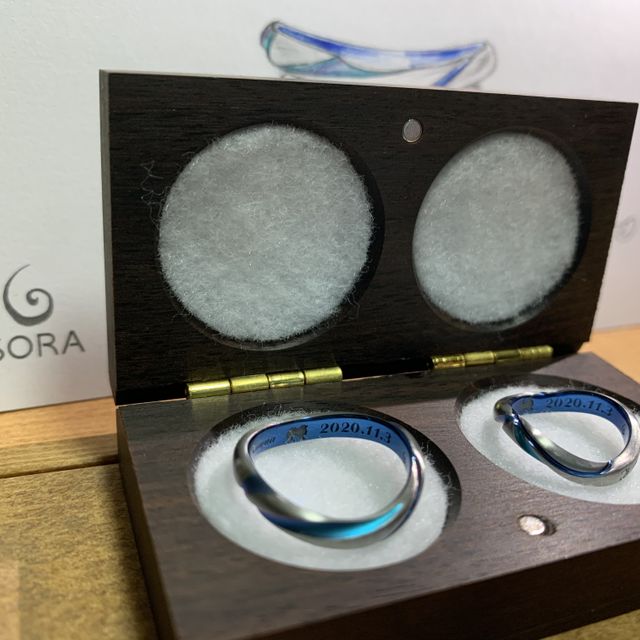 【SORA(ソラ)の口コミ】 人と被らないオリジナルの結婚指輪にしたいと思った。Twitterで以前見かけ…