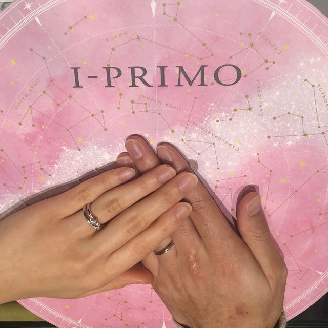 【アイプリモ(I-PRIMO)の口コミ】 結婚指輪は色々な種類がありましたが、試着して実際つけた感じがどうかな…