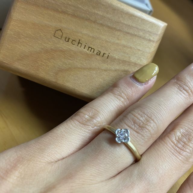 【uchimari(ウチマリ)の口コミ】 デザイン！何より可愛いです！
既製品ではなく自分だけの一つの指輪を作り…