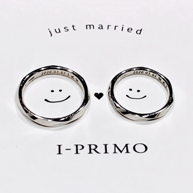 【アイプリモ(I-PRIMO)の口コミ】 結婚指輪もたくさんの種類があって、とても迷いました。男性物、女性物ど…