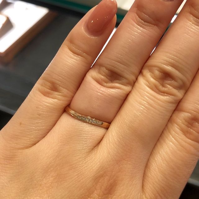 【BAUM(バーム)の口コミ】 来店前から結婚指輪はゴールド・ピンクゴールドでリングが太くない物にし…