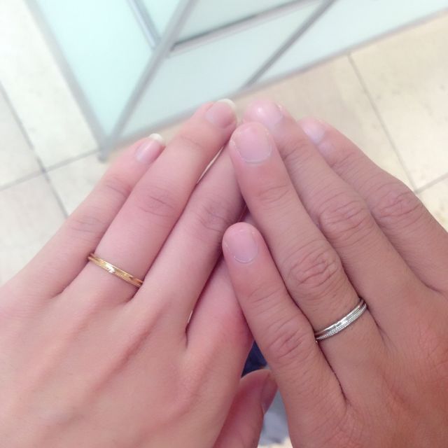 【festaria bijou SOPHIA(フェスタリア ビジュソフィア)の口コミ】 ずっと男女で素材の違う指輪が欲しくて探していましたがなかなかコレ！と…