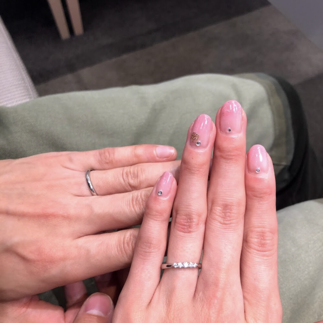 【アイプリモ(I-PRIMO)の口コミ】 ストレートラインでシンプルではあるけれど、ダイヤの存在感が素晴らしく…