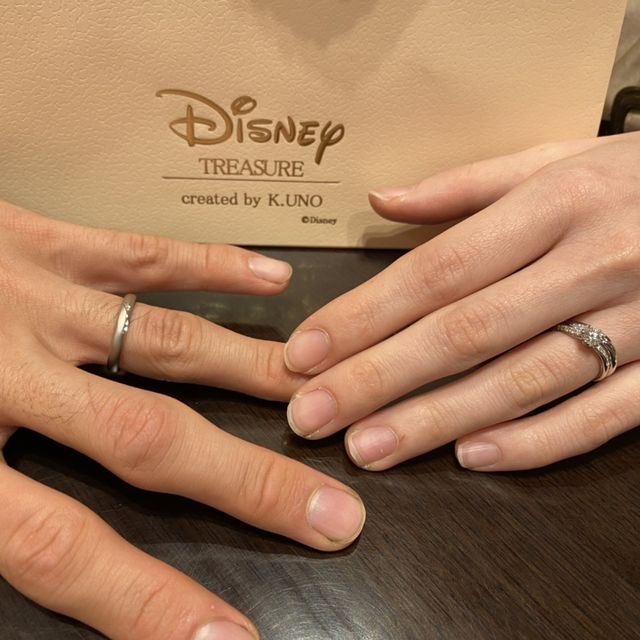 【ケイウノ ブライダル(K.UNO BRIDAL)の口コミ】 婚約指輪をケイウノさんでお願いしたので結婚指輪もケイウノさんで決めて…