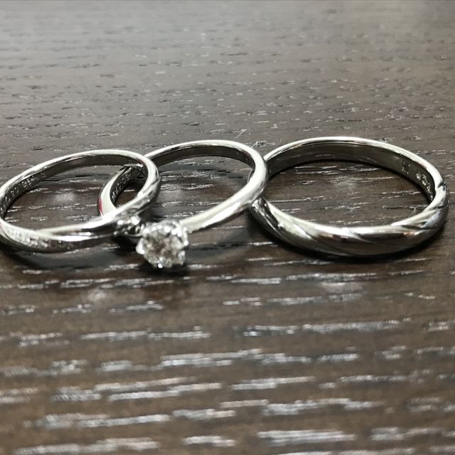 【出雲結(いずもゆい)の口コミ】 彼女がホームページで出雲結をみつけ、二人が気に入った結婚指輪と重ねて…