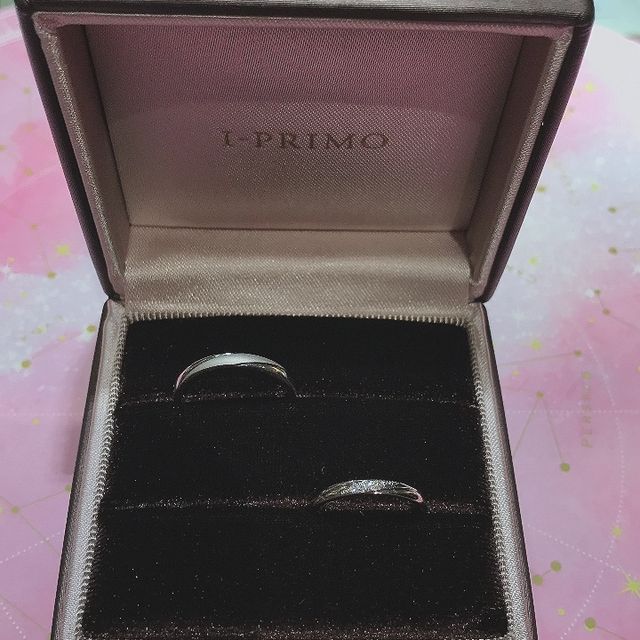 【アイプリモ(I-PRIMO)の口コミ】 シンプルなデザインかつ2人の指輪のペア感が感じられるものを探していた。…