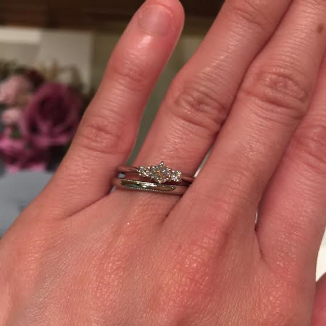 【MIKIMOTO(ミキモト)の口コミ】 結婚指輪と重ねづけたときに違和感の少ない組合せを探した結果、辿りつい…