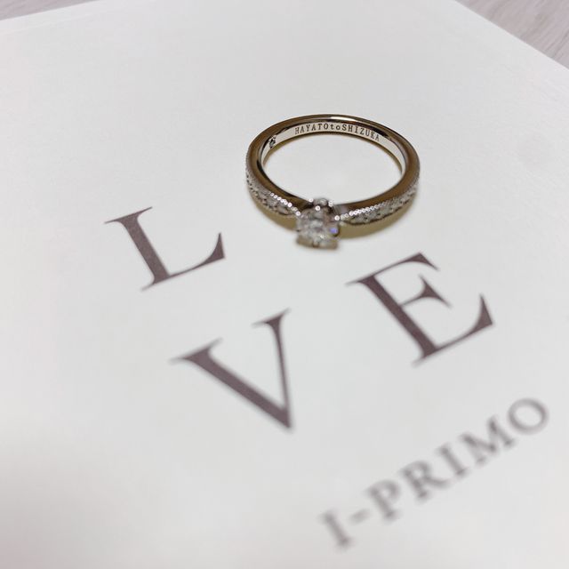 【アイプリモ(I-PRIMO)の口コミ】 結婚指輪は、購入しない予定なので1つのリングで派手で目立つ物を選びまし…