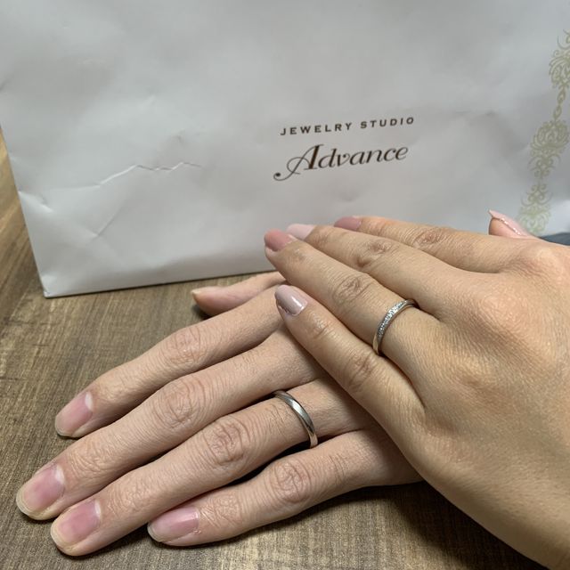 【JEWELRY STUDIO Advance(ジュエリースタジオアドバンス)の口コミ】 細身の指輪でメレダイヤが入ったデザインを探していてこの指輪を見つけま…