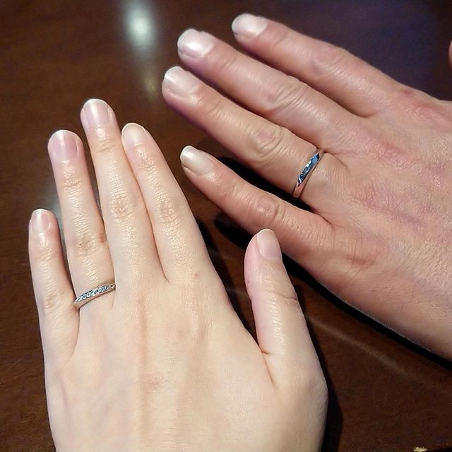 【ギンザタナカブライダル(GINZA TANAKA BRIDAL)の口コミ】 お互い指は細めではないので太さのあるリングを希望していました。メレダ…