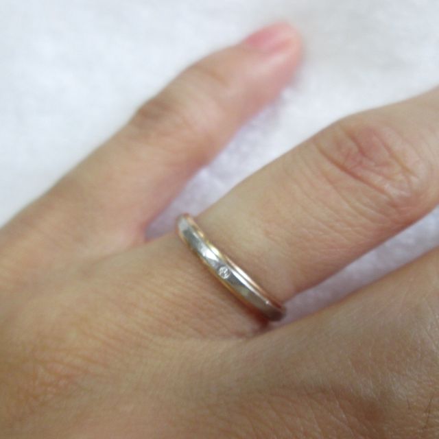 【Douxmiere bijou SOPHIA(ドゥミエール ビジュソフィア)の口コミ】 指が太く短く見えないことを重視して選びました。プラチナだけでなくピン…