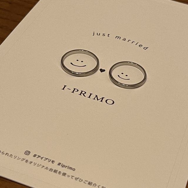【アイプリモ(I-PRIMO)の口コミ】 婚約指輪と同じブランドにしたくて、こちらにしました。普段つけるものな…