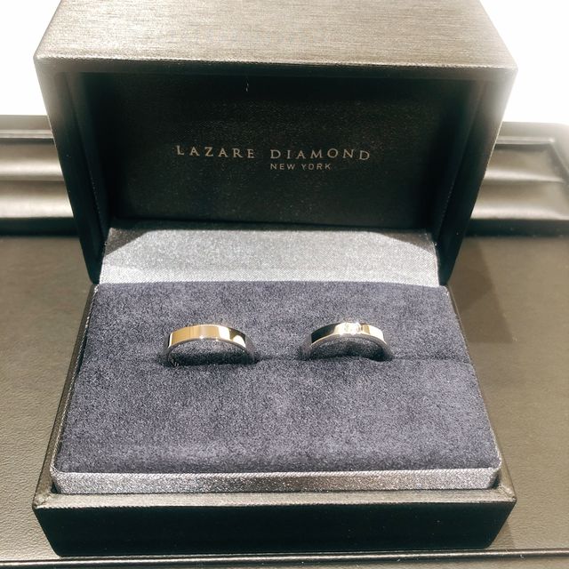 【ラザール ダイヤモンド(LAZARE DIAMOND)の口コミ】 シンプルでお揃いのデザインであること、30万円位の価格帯、強度があるこ…