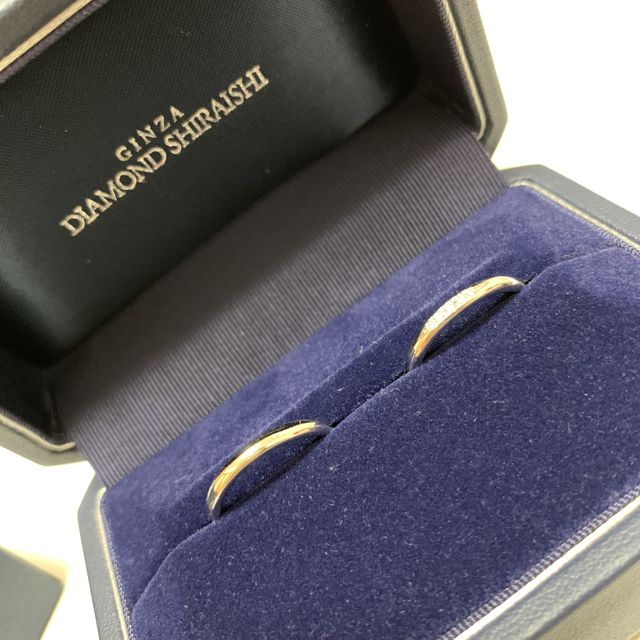 【銀座ダイヤモンドシライシの口コミ】 最初は、ウェーブリングかストレートリングで悩んでいましたが、試着する…