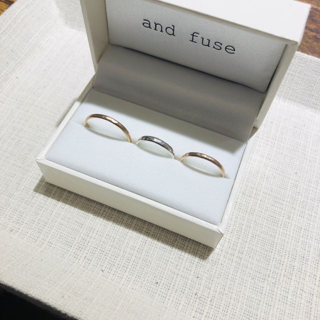 【湘南彫金工房 andfuseの口コミ】 手作りがしたかった♡
お互いのリングが作れるなんてステキすぎます！
ピン…