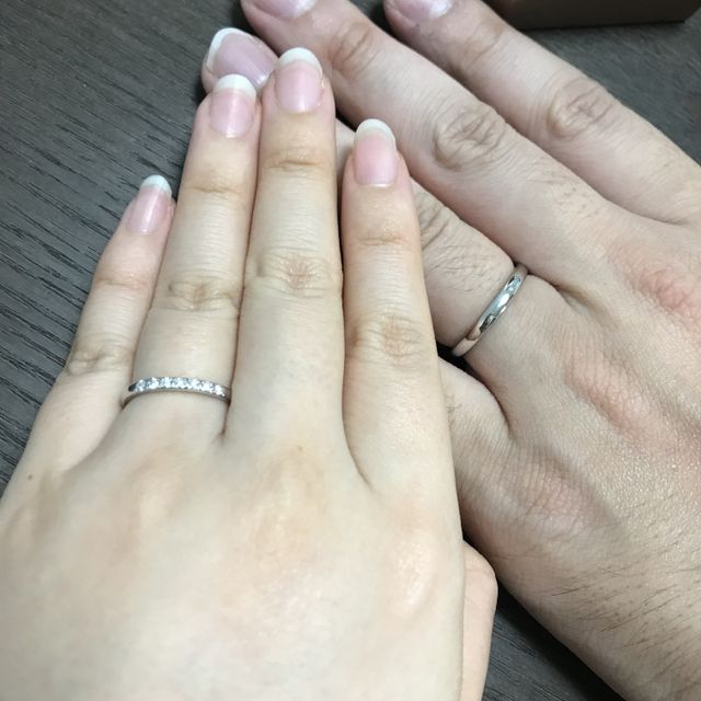 【TRECENTI(トレセンテ)の口コミ】 シンプルでダイヤモンドが一連についているデザインがよく、店内をとても…