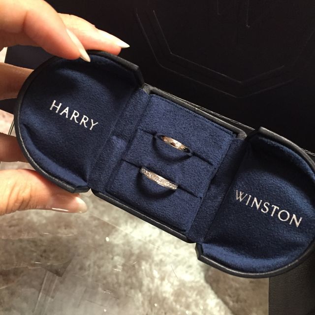 【ハリー・ウィンストン(Harry Winston)の口コミ】 結婚指輪は絶対ハリーウィンストンと元から決めていました！一粒の埋め込…