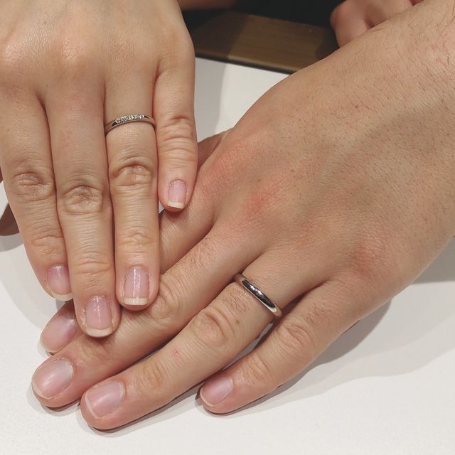 【ラザール ダイヤモンド(LAZARE DIAMOND)の口コミ】 ほぼ一目惚れでした！ハーフエタニティほどダイヤは多くないけど、一粒が…