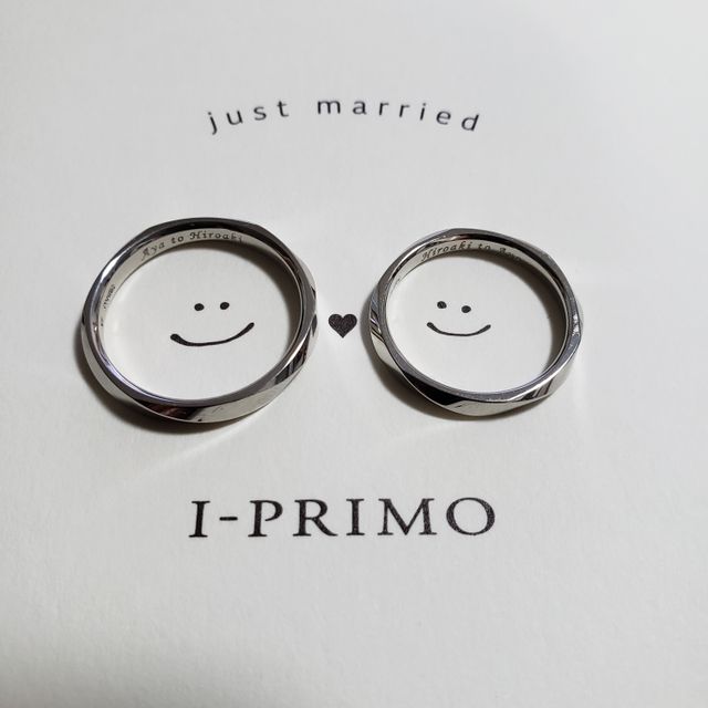 【アイプリモ(I-PRIMO)の口コミ】 デザインがとても素敵で、男女同じデザインの指輪が少ない中、同じデザイ…
