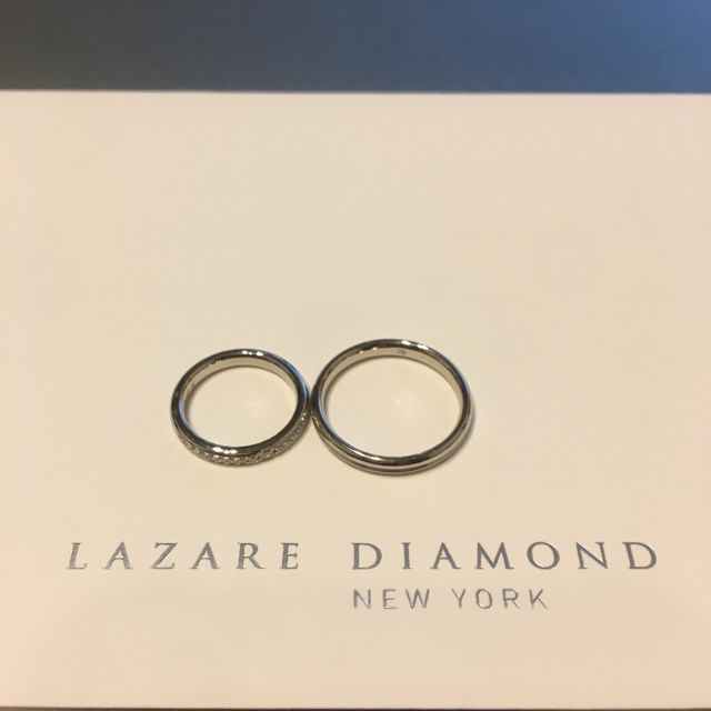 【ラザール ダイヤモンド(LAZARE DIAMOND)の口コミ】 ダイヤモンドつきの結婚指輪を探していました。ラザールダイヤモンドさん…