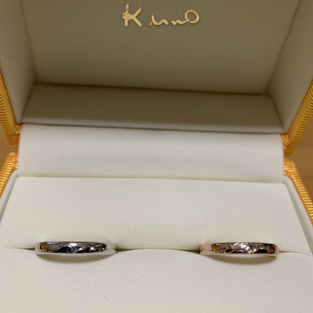 【ケイウノ ブライダル(K.UNO BRIDAL)の口コミ】 2人の思い出の詰まった指輪を作るのが目的でした。また、一緒に手作りがで…