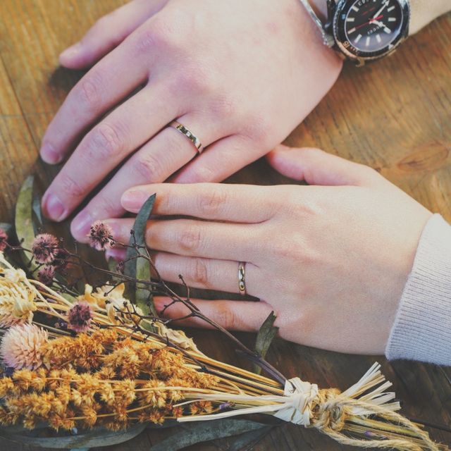 【THREE TREES(スリーツリーズ)の口コミ】 指輪のレーザー刻印、指輪作成時の写真撮影、写真のデータ（オリジナルケ…