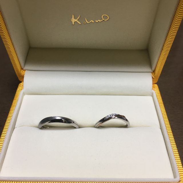 【ケイウノ ブライダル(K.UNO BRIDAL)の口コミ】 指輪を購入する決め手になったのは、リングの内側にオリジナルの刻印がで…