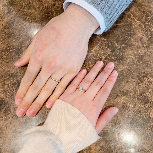 【アイプリモ(I-PRIMO)の口コミ】 プラチナの指輪も素敵でしたが、以前から気になっていたゴールドの指輪に…